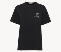 CHLOÉ Besticktes T-Shirt Schwarz