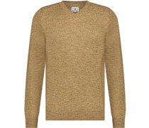 Pullover mit V-Ausschnitt Beige Melange