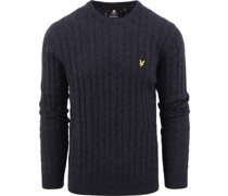 Lyle & Scott Kabelbrücke Wolle Navy