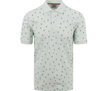 Pique Polo Palmen Hellgrün