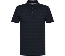 Polo Shirt Streifen Navy