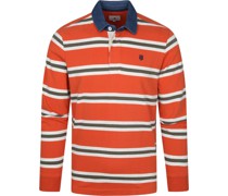 Langärmeliges Rugbyshirt Rot