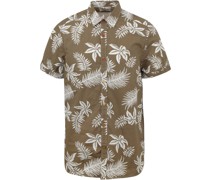 Shortsleeve Hemd Druck Grün