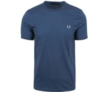 T-Shirt Ringer M3519 Blau V06
