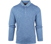 Long Sleeve Polo Blau