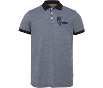 Two Tone Pique Polo Dunkelblau