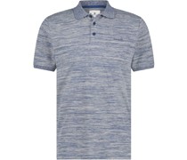 Polo Jersey Streifen Dunkelblau
