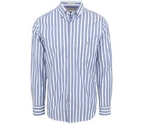 College Hemd Stripe Blau