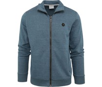 No-Excess-Strickjacke Petrolblau