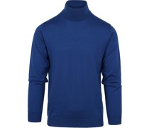 Merino Rollkragen Mid Blau