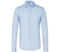 Hemd Melange Hellblau