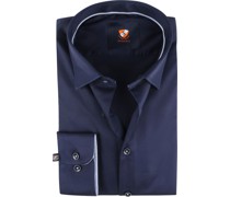Twill Hemd Dunkelblau