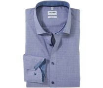 Hemd Level 5 Druck Blau Extra Lange Ärmel