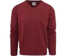 Pullover mit V-Ausschnitt Rot