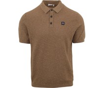 M14 Polo Shirt Leinen Braun