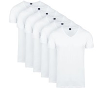 Vita T-Shirt V-Ausschnitt Weiß 6-Pack