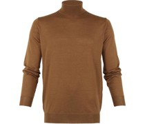 Merino Pullover Rollkragen Braun
