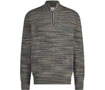 Half Zip Pullover Melange Grau