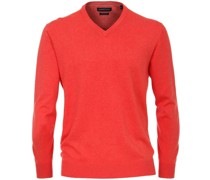 Pullover V-Ausschnitt Rot
