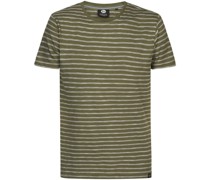 T-Shirt Gestreift Grün