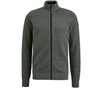 Zip Knit Jacket Grün