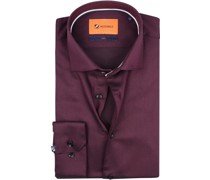 Hemd Twill Bordeaux