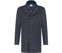 Jacke Wolle Karo Navy