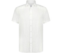Short Sleeve Hemd Leinen Weiß