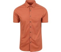 Short Sleeve Jersey Hemd Peach Orange