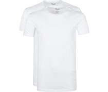 Basic T-Shirt 2er Pack O-Ausschnitt Weiß