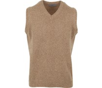 Pullunder Spencer Wolle V-Ausschnitt Beige