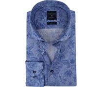 Hemd SF Blau Blumen