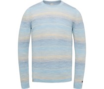 Pullover Streifen Hellblau
