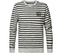 Sweater Gestreift Off-White Melange