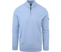 Half Zip Pullover Hellblau