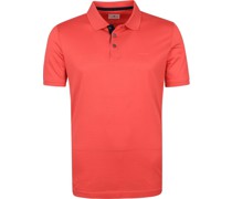 Mercerized Pique Polo Korallrot
