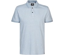 Polo Shirt Streifen Hellblau