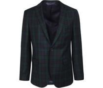 Prestige Colbert Wolle Kariert Navy Grün