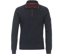 Halfzip Pullover Struktur Navy