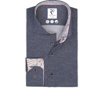 R2 Hemd Melange Blau
