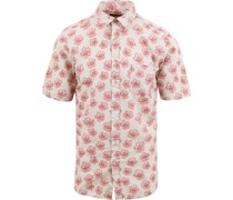 Short Sleeve Hemd Leinen Simon Rot