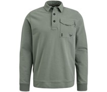 Sweat Poloshirt Grün