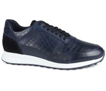 Sneaker Run Croco Dunkelblau
