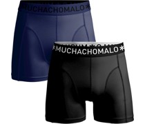 Boxershorts Microfiber 2er-Pack Schwarz Navy