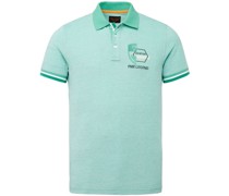 Two Tone Pique Polo Grün
