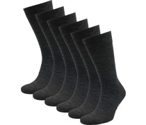 Merino Socken Anthrazit 6-Pack