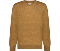 Pullover mit V-Ausschnitt Orange Melange