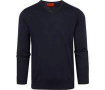 Pullover V-Neck Merino Navy
