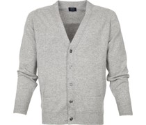 Pullover Lammwolle Strickjacke Grau