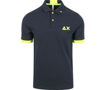 Poloshirt Logo Fluo Navy